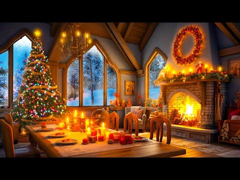 Christmas Is Coming 🎁 Enchanting Instrumental Music And The Comforting Crackling Of A Warm Fireplace