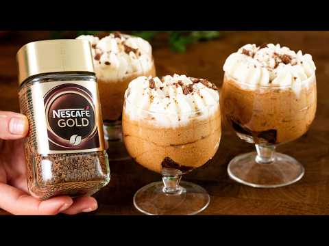 Coffee mousse desserts in 5 minutes! ☕WITHOUT condensed milk! Anyone can do it!