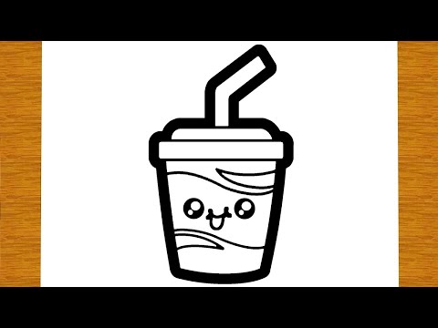 HOW TO DRAW A CUTE COCA COLA | Easy drawings