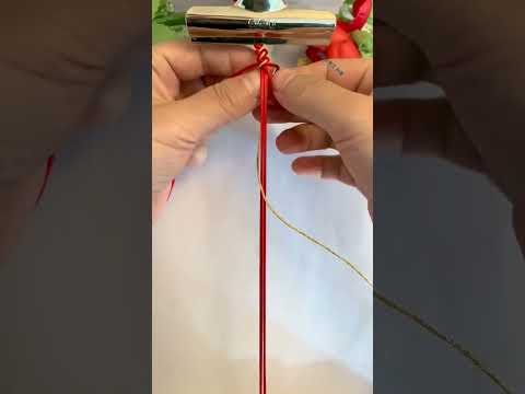 New Year's red string, simple braided bracelet tutorial, braided rope craft sharing, bracelet br