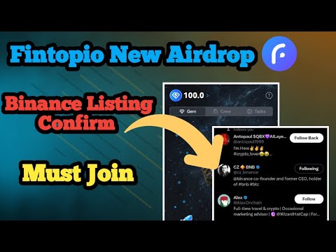 New Airdrop | Fintopio Mining Airdrop | Binance listing confirm