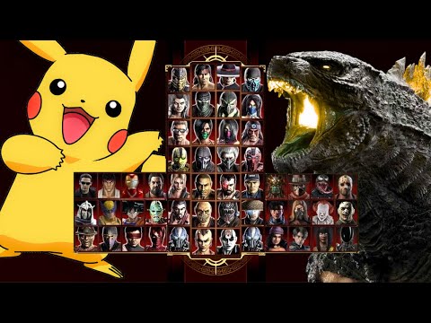 Mortal Kombat 9 - PIKACHU & GODZILLA - Expert Tag Ladder - Gameplay @(1080p) - 60ᶠᵖˢ ✔