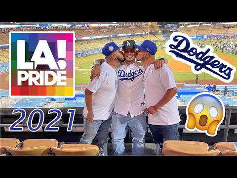 LGBTQ+ Pride Night At The Dodger Game 🏳️‍🌈 #Dodgers #PrideMonth2021 #Polyamorous #Throuple #LGBTQ