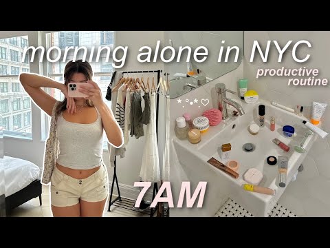 morning routine ALONE in NEW YORK: 7AM routine ♡︎