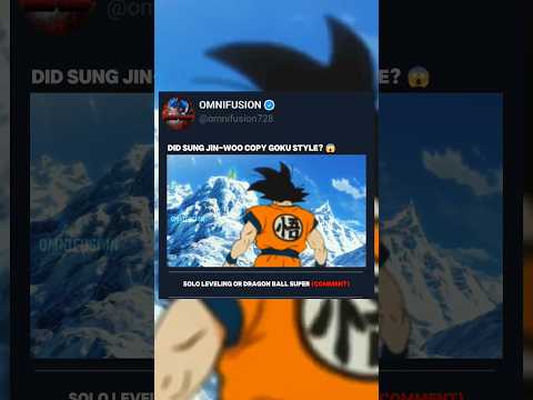 Did Sung Jin-woo copy Goku's style ? 😱 | omnifusion | #omnifusion #sololeveling #shorts #goku #anime