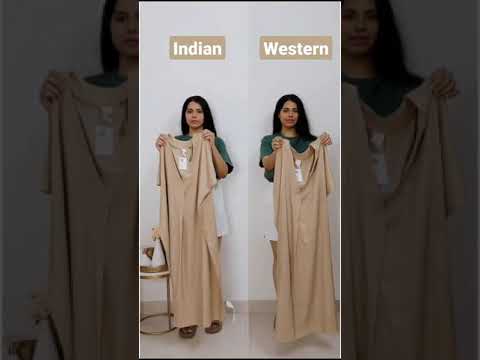 1/4  How to style your western dress in an Indian Wear. #shorts #indianwear #outfitideas #ethnicwear