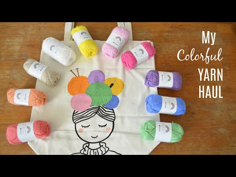 MY COLORFUL YARN HAUL! 🌈 Plus Hobbii Yarn Review