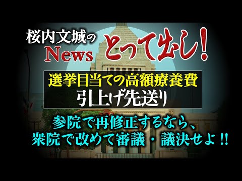 【桜内文城のNewsとって出し】【選挙目当ての高額療養費引上げ先送り】参院で再修正するなら、衆院で改めて審議・議決せよ!!