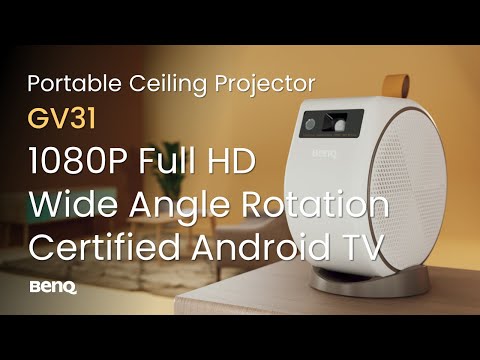 GV31 | 1080p Portable Smart Projector with Extra Bass & Wireless Speaker Mode