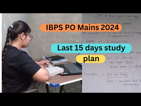 Last 15 days Study plan for IBPS PO Mains 2024 . #ibpspo2024 #ibpspomains2024 #ibpspoexam #bankexam