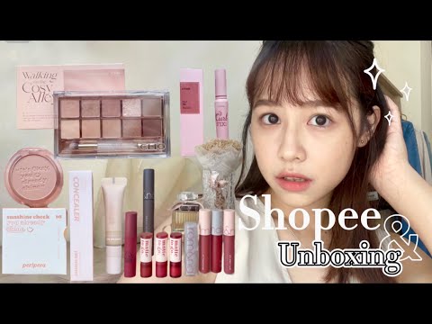 開箱 | 蝦皮韓系🇰🇷GRWM💫  | Clio十色眼影盤/Etudehouse睫毛膏/I’m meme雙頭遮瑕蜜.唇膏/Peripera刻字腮紅/Romand睫毛膏.秋色唇釉/3CE唇釉