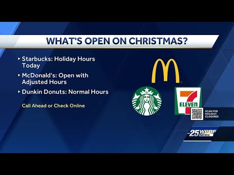 What's open and closed on Christmas