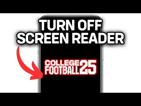 HOW TO TURN OFF SCREEN READER ON COLLEGE FOOTBALL 25 2025! (FULL GUIDE)