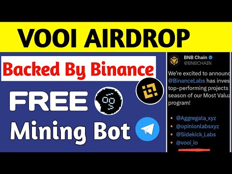 Vooi airdrop backed by binance || Vooi airdrop new update || Vooi Telegram Airdrop