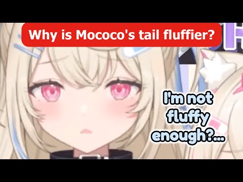 Why is Mococo's tail fluffier than Fuwawa's? [hololive / fuwamoco]