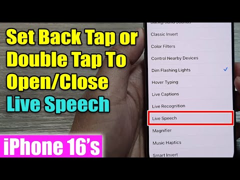 iPhone 16/16 Pro Max: How to Set Back Tap or Double Tap To Open/Close Live Speech