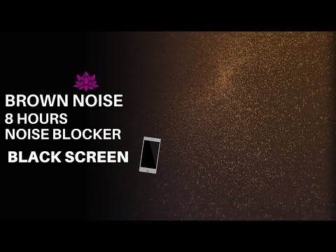 🟤BROWN NOISE 8 HOURS Noise Blocker for Sleep, Study, Insomnia, Tinnitus | BLACK SCREEN 💻|