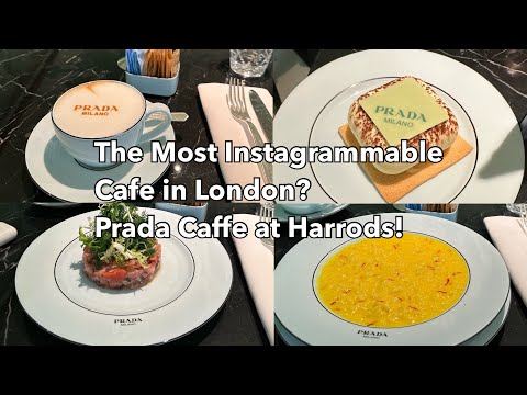 Looking for an Instagramable Cafe? What else but the Prada Caffe from Harrods?