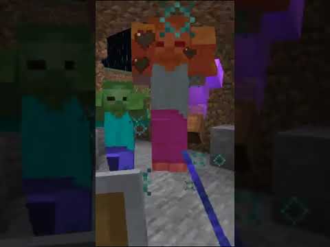 Baby zombie attacked me Minecraft#Shorts