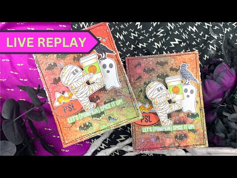 🟣LIVE REPLAY! Dancing Mummy PSL Halloween Cards