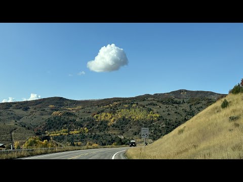 Fall Foliages along the way back to Ouray from Aspen, Colorado. Visited on 10-4-2023， Day 8-B