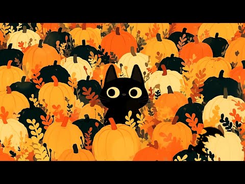 Black Cat’s Secret 🎃 Lo-fi Halloween Beats for a Chill Night