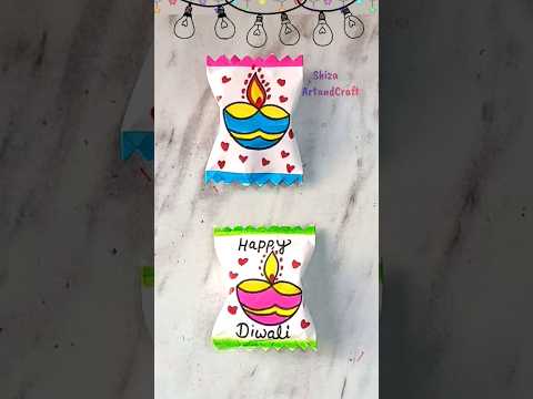 Cute 😍 Gift idea for diwali 🪔 Diwali greeting card making 🎇 #shorts #trending #viral #diwalispecial