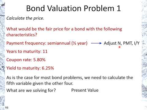 Bond Valuation Problem 1