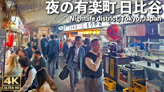 [4K]🇯🇵 夜の散歩 有楽町 日比谷 高架下 賑わう飲み屋街 /  Tokyo, Japan. Nighttime drinking district.[Binaural Audio]