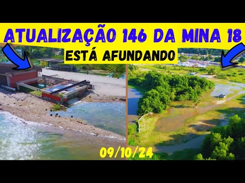 Atualização 146 da mina 18 da Braskem no Mutange | Maceió |Alagoas Brasil |visto de cima