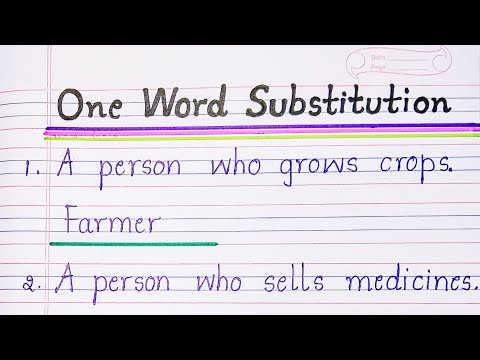 One Word Substitution