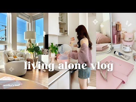 a homebody's self care vlog 🧸💫 apartment updates, managing stress, what i eat, new hair & skincare