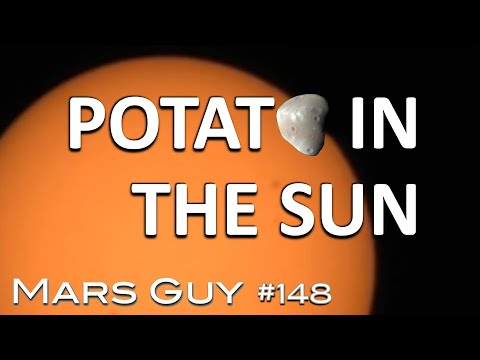 Mars potato moon transits the Sun