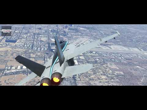 Top Gun: Maverick in MSFS2020 | F/A-18 Super Hornet fly over Las Vegas | Microsoft Flight Simulator