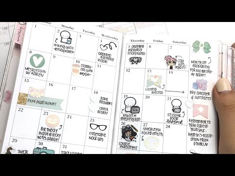 Monthly Spread Plan With Me: How I organize my calendars!