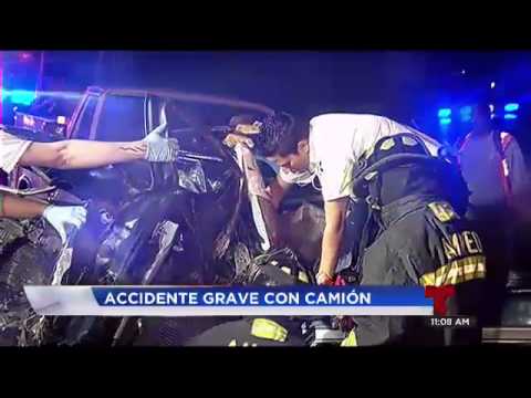 Accidente grave con camión