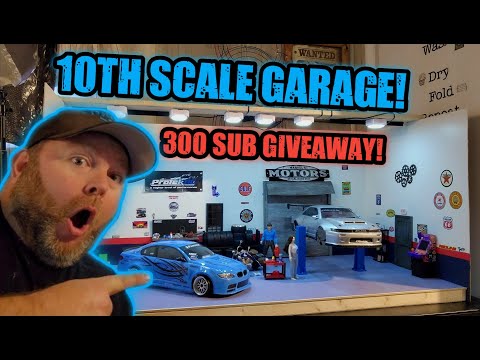 I Built A 10th Scale GARAGE! | 300 Subscriber GIVEAWAY | Channel UPDATES