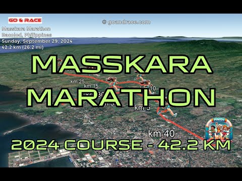 Masskara Marathon (2024): fly over the marathon course!