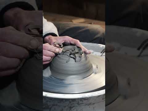 How to Trim a Stoneware Ramen Bowl in one minute on the Pottery Wheel | Ceramics Tutorial