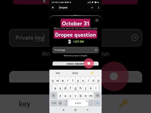 Dropee question of the day code 31 October | Dropped question of the day code | Dropee Code