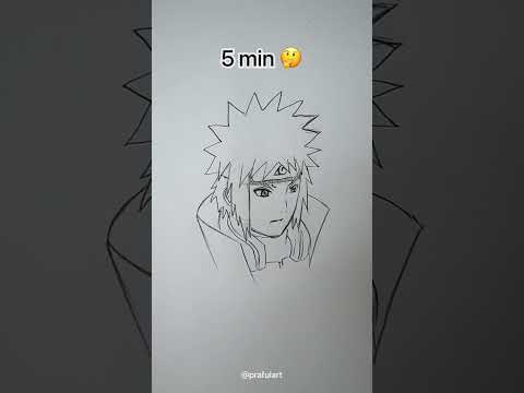 How to Draw Minato in 10sec, 10mins, 10hrs #shorts