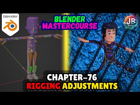 BLENDER MASTERCOURSE: Chapter-76: Character Rigging: Rigging Adjustments #3d #blender #b3d