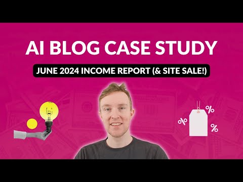 June 2024 Blog Income Report / Sale of Arts and Crafts Niche Site with Heavily Edited AI Content