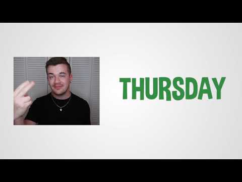 ASL/Sign Language - Days of the Week