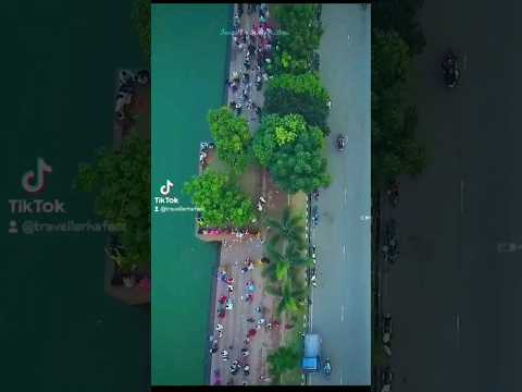 কি সুন্দর ঢাকার প্রিয় জায়গা #shortsfeed #dronevideo #travel #shorts #hatirjheel #rampura #public