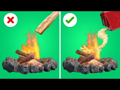 The BEST Camping Hacks To Make A Fire Last ALL Night..