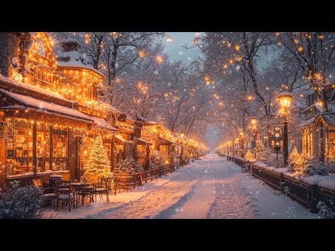 Stress Relieved with Smooth Christmas Jazz Instrumental Music 🎄 Snowy Christmas Ambience ~ Soft Jazz