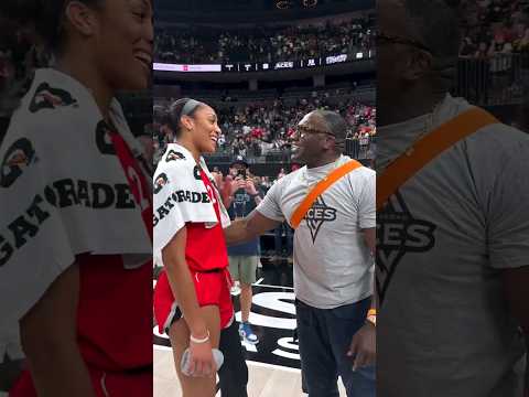 🚨 AJA WILSON & UNCLE SHAY SHAY Postgame! #shorts #wnba #lasvegasaces #lvaces #yt #ytshorts #viral