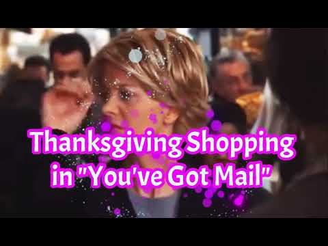 Movie "You've Got Mail" #Thanksgiving in a supermarket subtitled Meg Ryan Tom Hanks knock knock joke