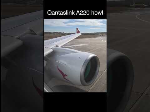 Qantas Link Airbus A220-300 spool up. Avro Vulcan howl anyone? #aviation  #airplane  #avgeeks